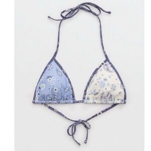 Aerie Sun Lover Bikini Deep Blue Swimwear 
Size S Top/Size M Bottoms